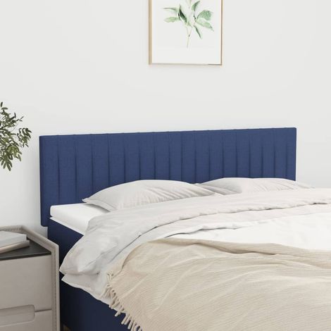 Têtes de lit Bleu 144x5x78/88 cm Tissu