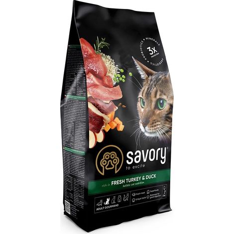 Croquettes premium pour chat adulte senior à la dinde et au canard, 2 kg (1/5)