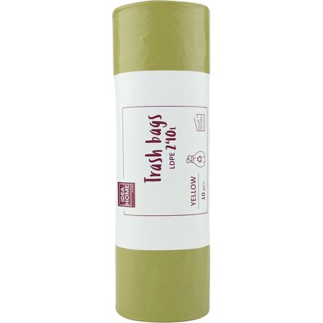 Sacs Poubelle 240L x 10 Sacs - Sacs Poubelles pour le Recyclage, d'élimination des Déchets, Tri Sélectif - Jaune (1/5)