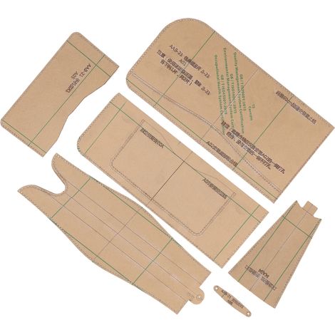 6 gabarits en acrylique pour sacs à main et pochettes, outils de bricolage pour la confection de patrons en cuir. (1/5)