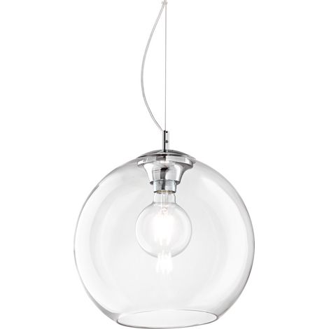 Sospensione Moderna Nemo Metallo Trasparente 1 Luce E27 D30Cm (1/3)