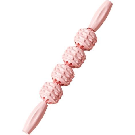 Manuelle Muskelmassagerolle – Faszien- und Körpermassagegerät – Tiefengewebsmassage für Schienbeine, Rücken und Oberschenkel (Pink) (1/5)