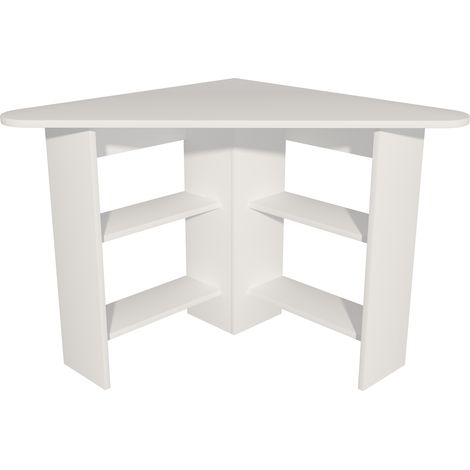 Escritorio Mamette, Esquinero, 5 Estantes, 4 Compartimentos, 80x80x74h cm Blanco