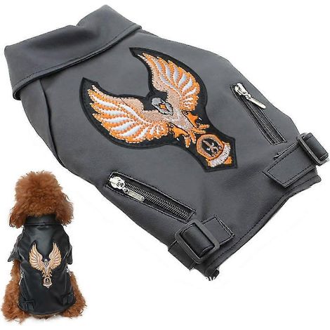 Wintermantel für Hunde, Motorradjacke aus PU-Leder für Hunde, Haustierkleidung (1/5)