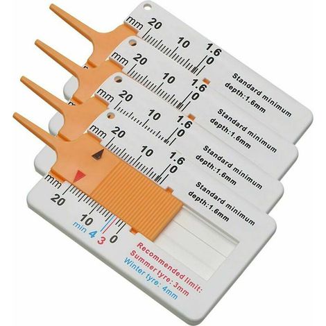 Tiefenmesser, Reifendruckmesser 0-20 mm, 4 Stück (1/4)