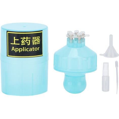 Peigne applicateur pour cuir chevelu, outil de traitement capillaire bleu, dispositif de croissance pour lotion médicinale (1/5)