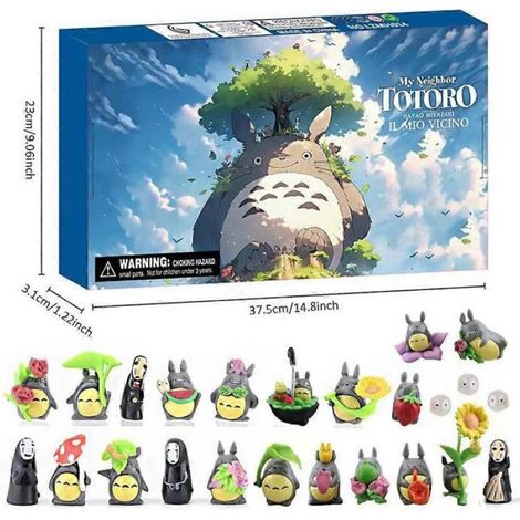 Calendrier De L Avent - 24 Fenêtres Avec Figurines Surprise - Pour Enfants Et Adultes - Version Totoro - 1 Pièce