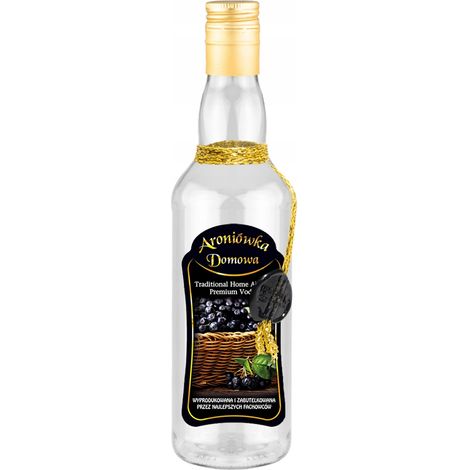 Botella decorada con el logo de Monopoly de 500 ml. Vodka de aronia casero. (1/2)