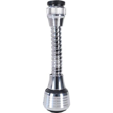 Adaptateur Robinet - 360° Orientable - Pour Évier Cuisine - Débit 6 L/min - Diamètre 22 mm - Argent - 1 Pièce (1/5)