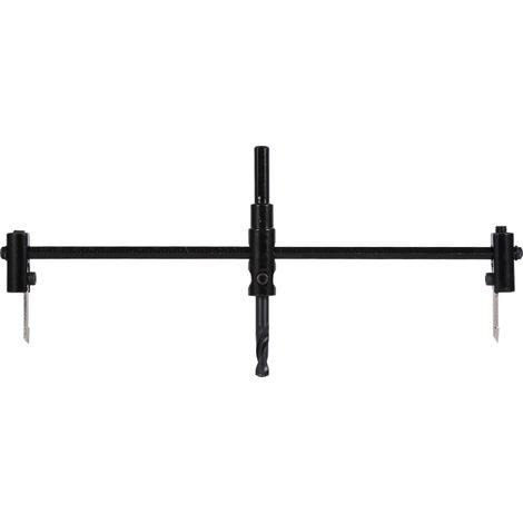 1 Set Fraise à Bois pour Découpe de Cercles 40-300mm, Outil de Menuiserie Réglable (1/5)