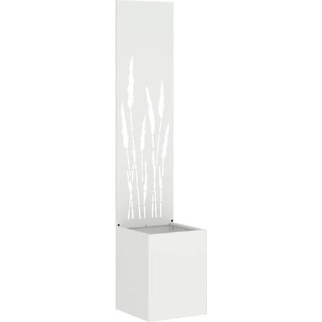 Paravent de jardin ajouré blanc, 32 x 150 cm (1/5)