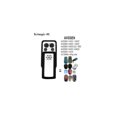 Compatibile con il telecomando per porta da garage AVIDSEN 11453 — trasmettitore a codice dinamico a 433 MHz