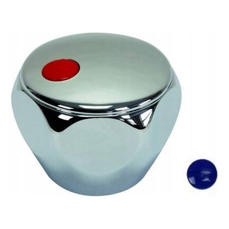Pomello per rubinetto in metallo, rotondo - 15 denti, 1 pz.
