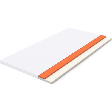 Matelas mousse à mémoire de forme 7 zones H3, 5 cm, 120 x 200 cm, housse lavable, Oeko Tex (1/5)