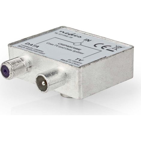 Adattatore satellite e antenna f hona iec coax hane iec coax hona nickel platerad 75 ohm rak metallo metallo argento 1 st serratura