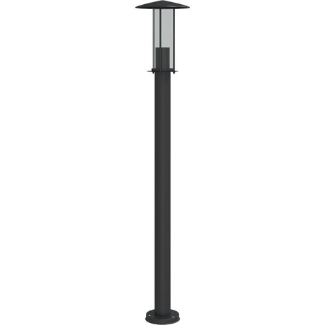 Lámpara de pie exterior 100 cm acero inoxidable negro 020042503