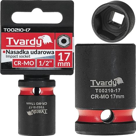 Vaso de impacto de 1/2" y 6 puntas, 17 mm, CR-MO (10/200) (1/4)