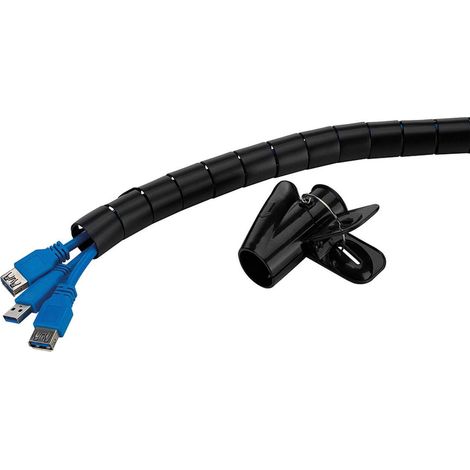 Kabelmanagementhülse neomounts ADS06 142BL schwarz 2000 mm