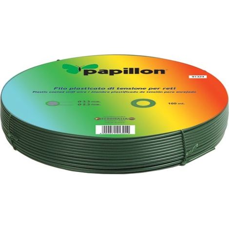 ROTOLO 100 METRI FILO PLASTIFICATO PER TENSIONE PALI RETE RECINZIONE 2,4 mm