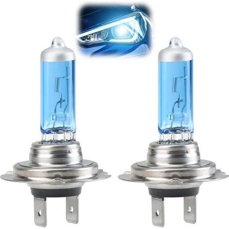 Ampoules H7 Phares Halogènes Xénon Lampe Halogène 2 Pièces Night Veilleuses 12V 100W 4000K Lumière Blanche Ultra Brillante Longue Durée Compatibles avec la Plupart des Voitures (1/5)