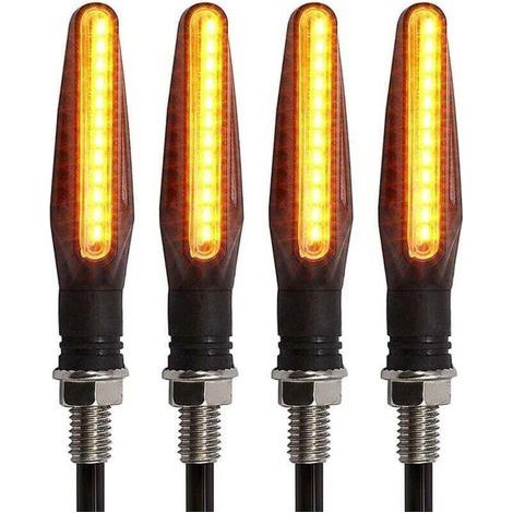 12 Stück Motorrad-LED-Blinker, gelbe Blinker, Positionslichter, wasserdichte Motorradblinker - Crezuo