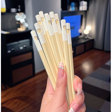 5 Paires Baguette Chinoise Fibre de Verre, Multicolore Réutilisable Baguettes, Lavables au Lave-Vaisselle, pour Maison Cuisine Hôtel (24cm) (1/5)