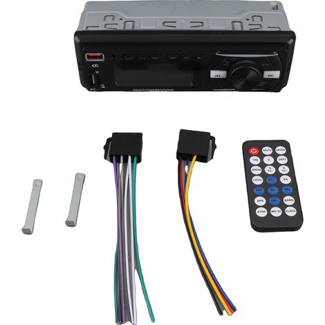 Autoradio 1 DIN Bluetooth 5.1 RGB LED USB AUX FM MP3 FLAC Télécommande Sans Fil Application Smartphone Charge Rapide 60Wx4 (1/5)