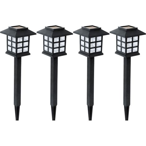 4er Set LED Solar Lampen Garten Steck Leuchten Terrassen Außen Beleuchtung Veranda Erdspieß Laternen (1/4)