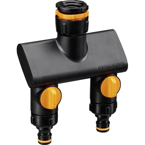 Fiskars 1070577 Comfort Distributeur d'eau 2 voies avec vanne de régulation (1/5)