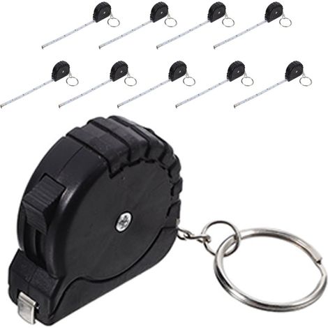 Rubans à Mesurer Rétractables avec Porte-clés Portable Lot de 10 en Acier Carbone Petit Ruban à Mesurer pour Couture et Bricolage (1/5)