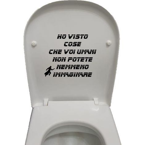 Adesivo divertente per copriwater frase Blade Runner (1/2)