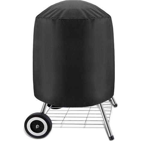 Housse de protection ronde pour barbecue d'extérieur - noire - 70 x 70 cm (1/5)