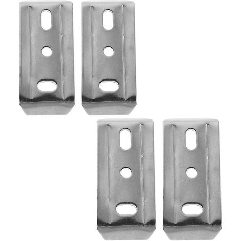 4 entretoises acier inoxydable, accessoires fixation pour base porte-serviettes, support papier toilette, tringle rideau douche - 55 x 24 x 8 cm (1/5)