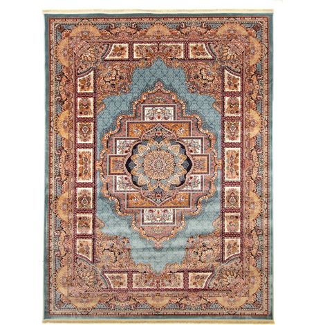Tapis persan Paro - 400x300cm, Rectangular - 100% Acrylique - Tissé - Turquoise (1/5)