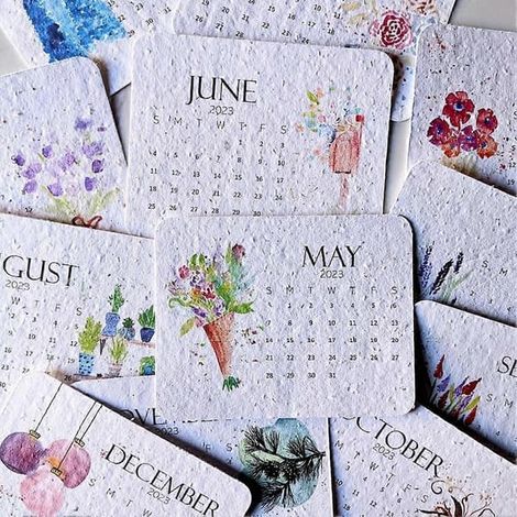 Calendrier 2025 à planter - Calendrier en papier biodégradable (1/4)