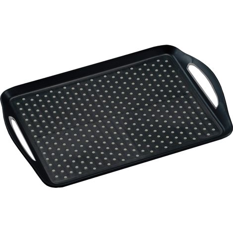 Kesper-Vassoio antiscivolo, in plastica, colore: nero, 45,5 x 32 x 4,5 cm (1/5)