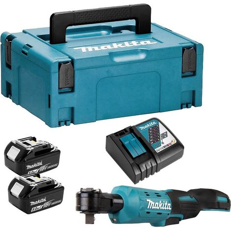 Clé à cliquet 18 V Li-Ion 3/8" 1/4" 47,5 Nm (2x5,0 Ah) en MAKPAC - MAKITA DWR180RTJ
