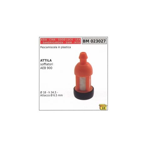 ATTILA AEB 900 soplador de plástico Ø 18mm altura 34,5 mm 023027