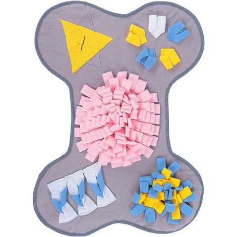 Tapis de détection olfactive pour animaux de compagnie, tapis d'alimentation interactif pour l'éducation et la gestion du stress chez le chien (1/2)