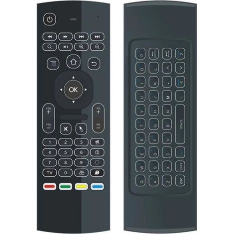 Télécommande MX3 - Clavier Sans Fil 2.4G - Air Mouse - Compatible Android TV Box - Noir (1/4)