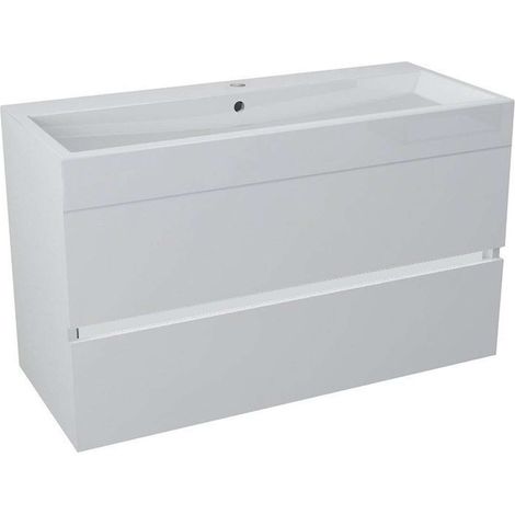 Sapho Muebles de baño - Mueble para lavabo, 99x50x41 cm, blanco LA101 (1/5)