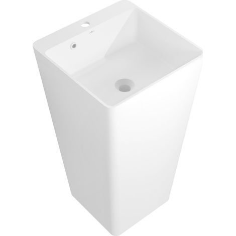 Mexen Neva lavabo autoportante in conglomerato 45 x 45 cm, bianco opaco - 26614500 (1/5)