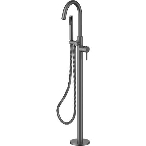 Rubinetto per vasca da bagno a pavimento VEO I in grafite + Easy-Box Besco (1/4)