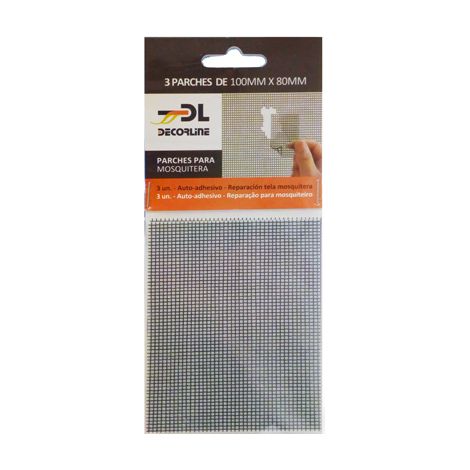 Kit 3 cerotti adesivi. Riparazione zanzariera grigia 10x8cm epid (1/3)