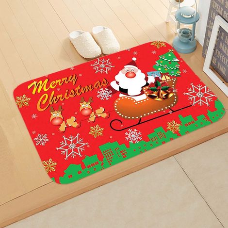 Tapis De Bienvenue - Tapis De Noël - 40 x 120 cm - Pour Intérieur - Antidérapant - Absorbant - 1 Pièce (1/2)