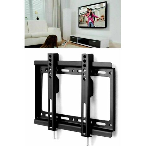 STAFFA SUPPORTO UNIVERSALE DA PARETE FISSO ULTRA SLIM TV LED 14 "- 42"POLLICI (1/5)