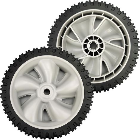 Lot de 2 roues de tondeuse à gazon 7" Compatible MTD 734-04563 & 611-0414A Roues plastiques antidérapantes Montage facile (1/5)