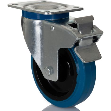 Roulettes industrielles Pivotant avec frein RS PRO, Diam 125mm, 230kg ( Prix pour 1 )