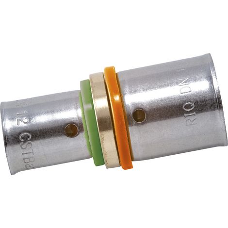 Gerade Messing-Crimpverschraubung D.20 für perforiertes Rohr QUICK PLOMBERIE