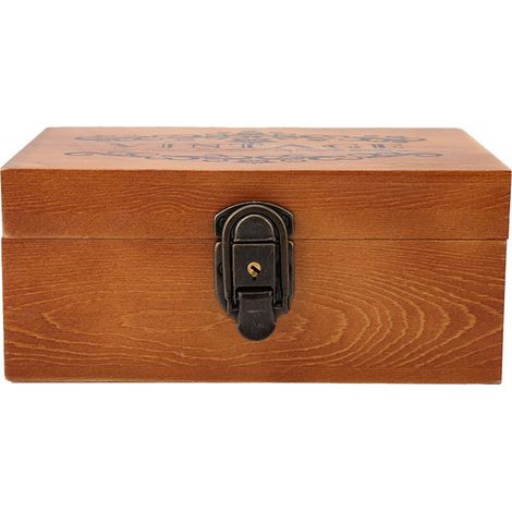 Dekorative Holzbox im Vintage-Stil (mit französischen Wörtern aus der Vintage-Ära) (1/5)